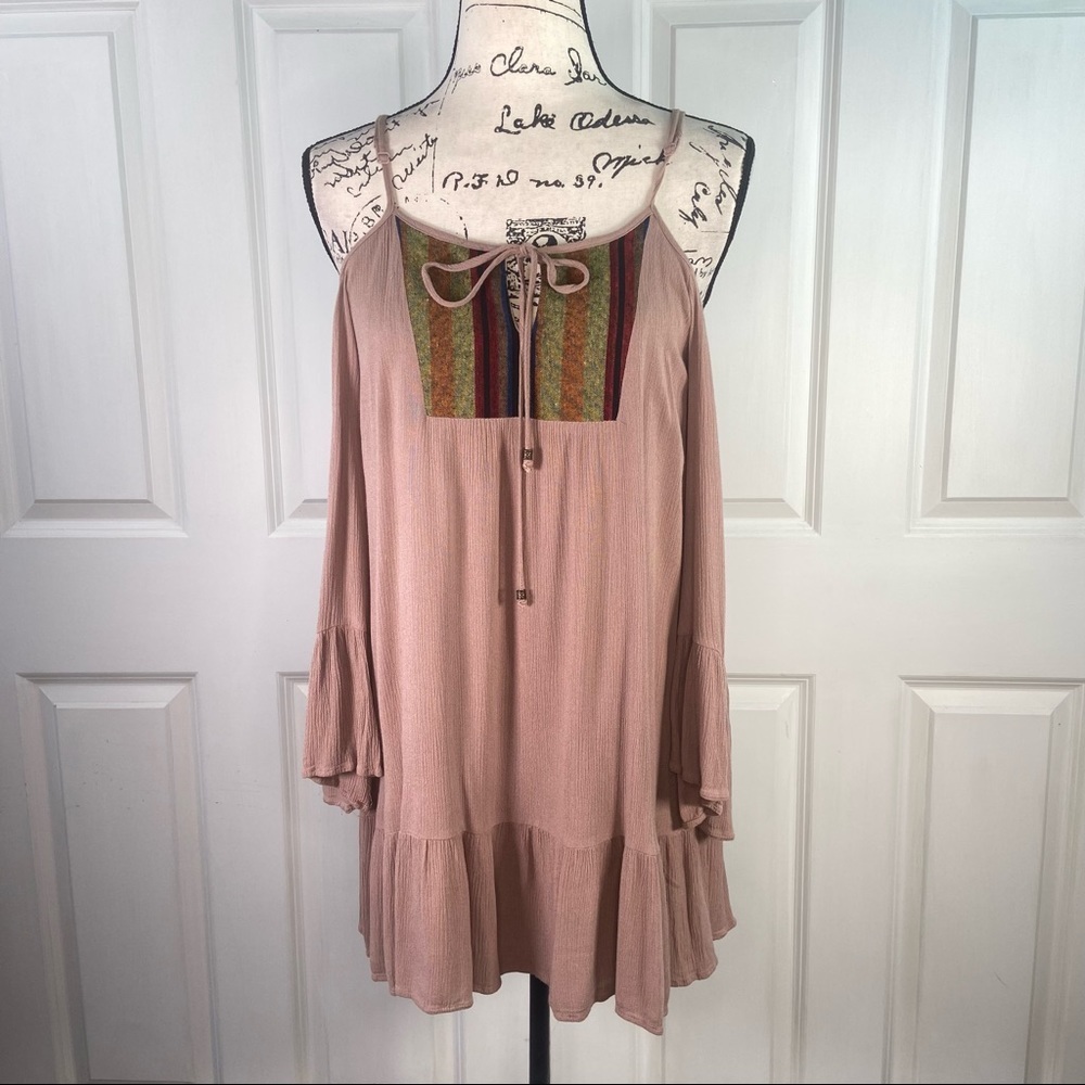 Double Zero Bohemian Cover-Up Mini Dress - Picture 3 of 14